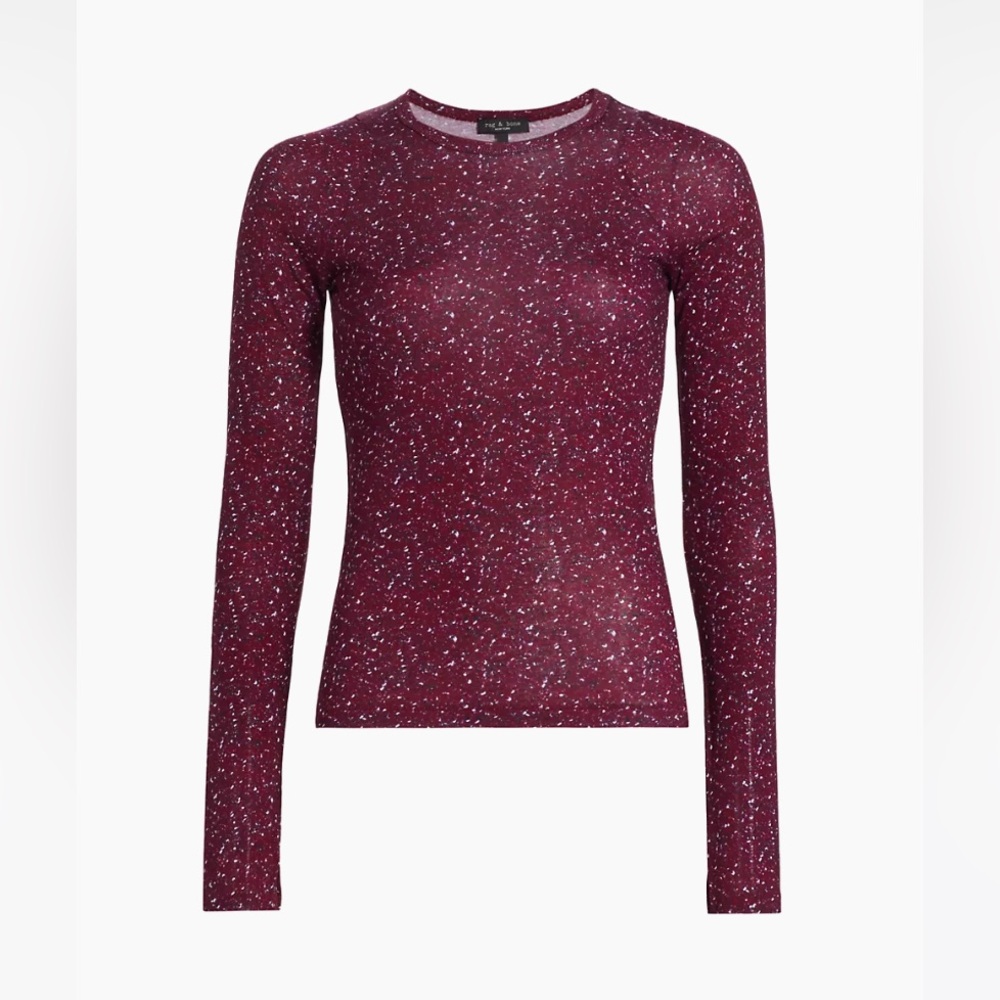 rag & bone Shaw Cotton-Blend Crewneck Long-Sleeve Sweater